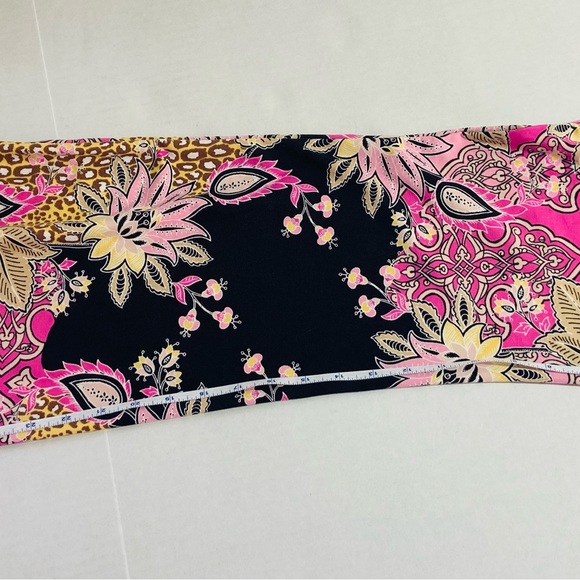 No boundary’s Jr. XL Retro Boho Bellbottom Pants or Loungers Floral Pink - Picture 4 of 11